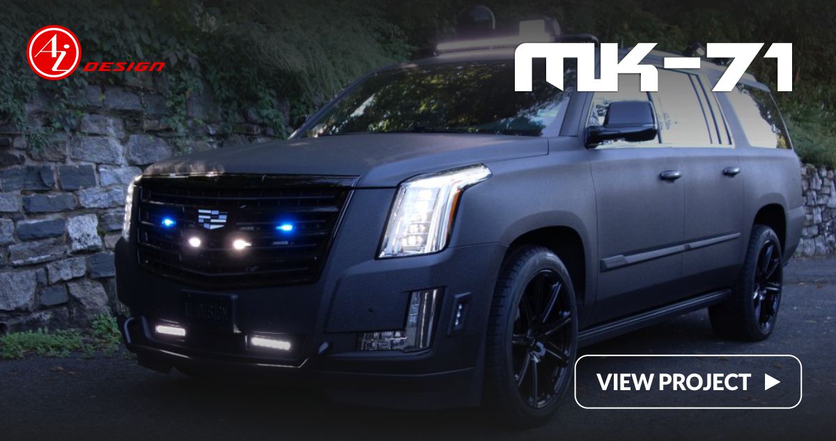 Cadillac Escalade Black Mirror Outline Finish Lazer Tag Acrylic License Plate